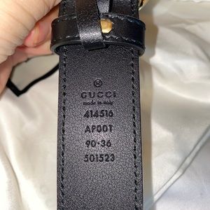 Black Gucci Belt with dust bag